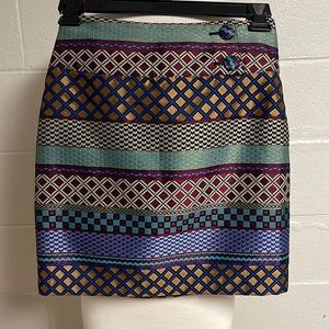 Maeve Multicolor Geometric Pattern Skirt